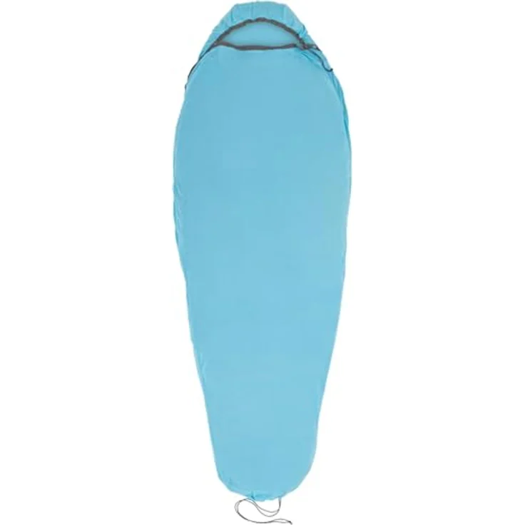 Sea To Summit Inlett Breeze Liner Mumie, Schlafsack (216 cm) aus Coolmax EcoMade mit HeiQ-Fresh-Technologie, grau – Bild 1