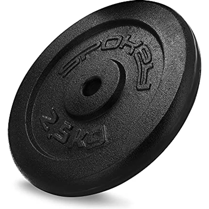 SPOKEY Sinis Hantelscheiben aus massivem Eisengussgewichte | Bohrung 29 m, passt für alle Stangen 28 mm | Intensives Workout für Einsteiger und Fortgeschrittene, von 0,5 bis 20 kg – Bild 1