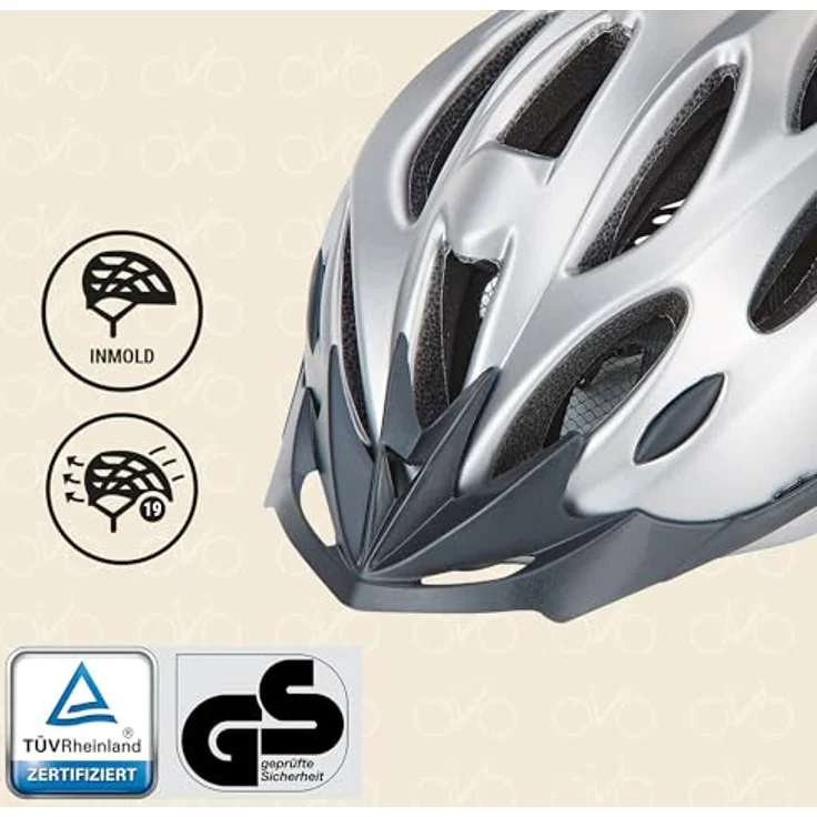 Prophete Kinderfahrradhelm, Inmold Technologie, Reflektionstreifen, 19 Belüftungsöffnungen, schwarz – Bild 2