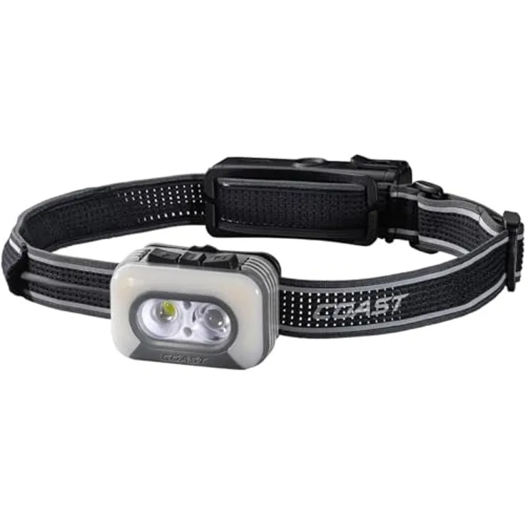 Coast RL35R, Sprachgesteuerte LED-Stirnlampe mit 1100 Lumen, ARC280™-Beleuchtung, 4 Farbmodi, Sicherheitslicht und USB-C-Ladeanschluss