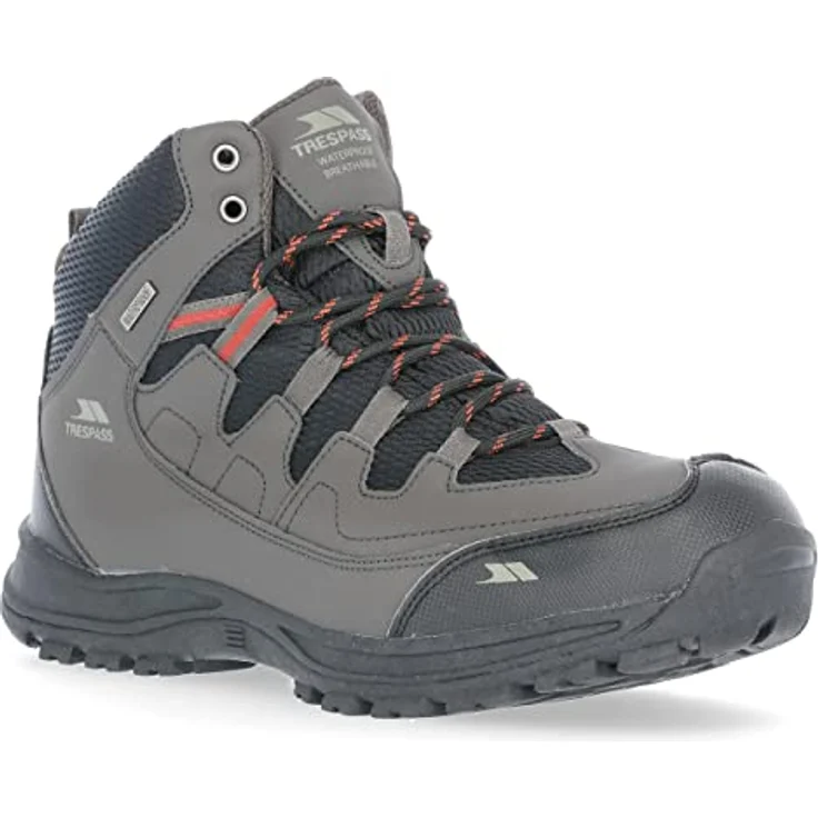 Trespass Herren Finley Mid, Wasserdichte Wanderschuhe mit Knöchelunterstützung, Braun, Größe 43 – Bild 1