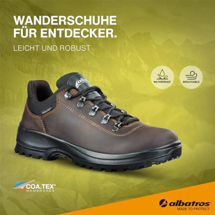 Albatros EIGER CTX LOW Trekkingschuh, Größe 45, braun – Bild 3