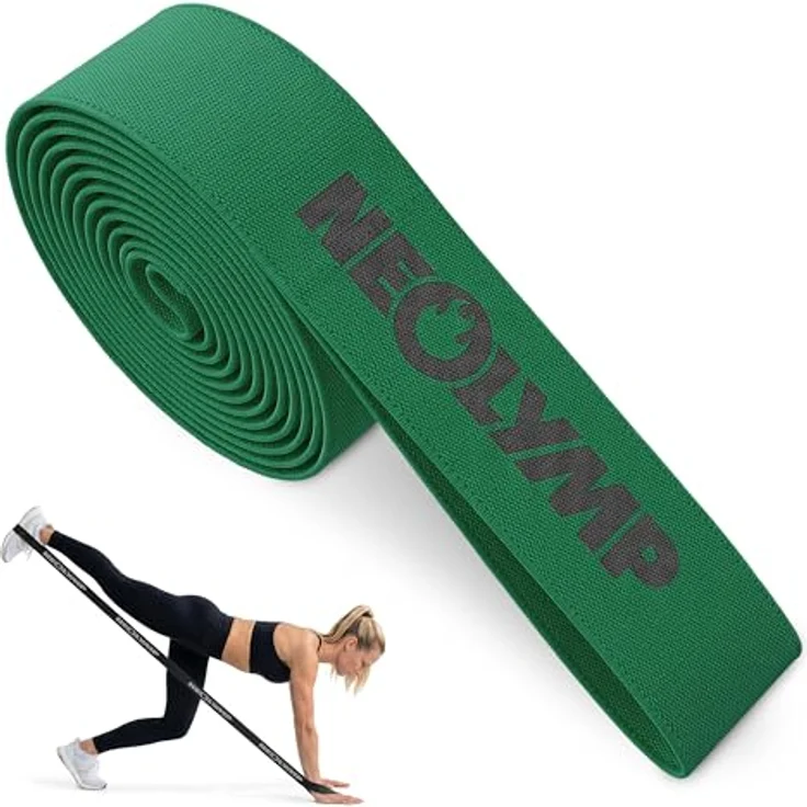 NEOLYMP Fitnessband mit Schlaufen, Premium Widerstandsbänder für Krafttraining zuhause, 15 cm Endschlaufen, waschbar & hautfreundlich, Level System für Progression – Bild 1