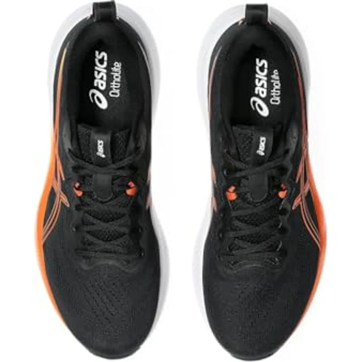 ASICS Gel Pulse 16, Herren Laufschuhe mit hoher Dämpfung, Black/Nova Orange, Größe 48 – Bild 8