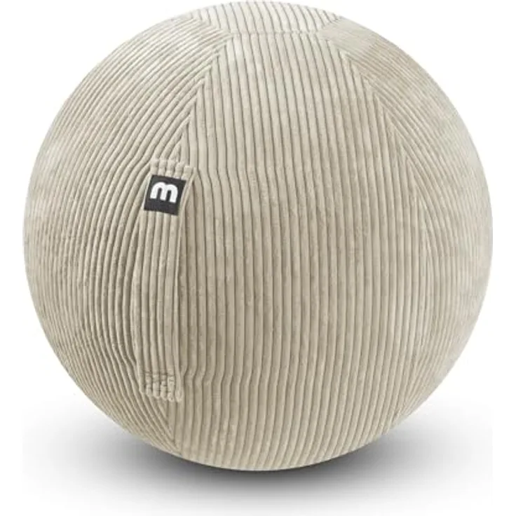 mokebo Stoff Sitzball Büro ergonomisch 'Der Sportliche', 65cm Breite, Stoff- oder Cordbezug, inkl. Pumpe - kuschelige Bürostuhl Alternative in Blau