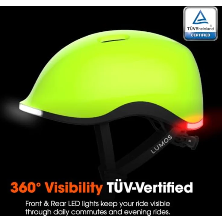 Lumen Labs Nyxel Unisex Modell 2026, Fahrradhelm mit RGB Blinkern, S (52-56 cm), gelb - Farbe flux – Bild 2
