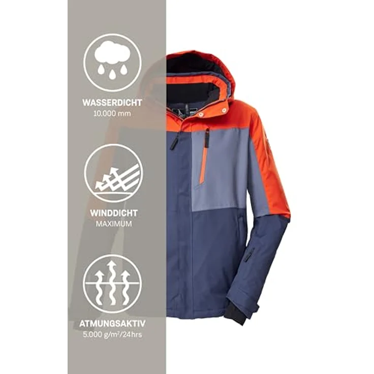 Killtec KSW 52 MN SKI JCKT, wind- und wasserdicht mit atem aktiven Eigenschaften, nachtblau, XL – Bild 7