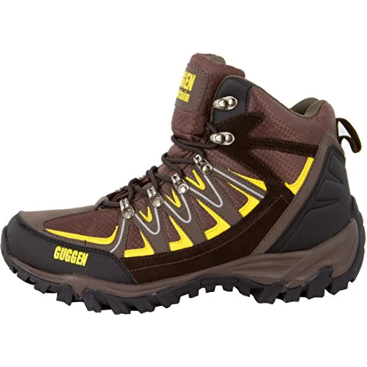 GUGGEN Mountain M009 Herren Wanderstiefel, wasserabweisend, verstärkte Schuhspitze, Softshell und Leder Mix – Bild 2
