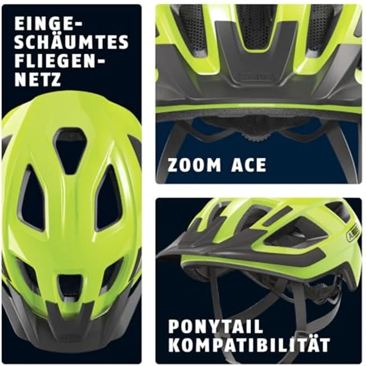 ABUS Fahrradhelm Aduro 3.0 LED, Größe M, Gelb, stoßabsorbierende In-Mold-Verbindung, gute Belüftung, verstellbares System – Bild 3