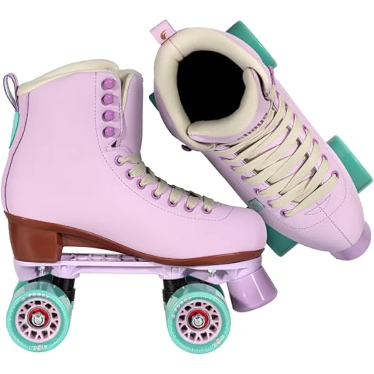 Chaya Quad Rollschuhe Melrose Lavender, Retro-Stil, vegan-freundlich, fiberglasverstärkte Verbundplatte, 61mm/78A Okto-Propel Außenräder, ABEC-7 Lager, Größe 42 – Bild 6