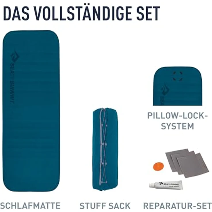 Sea To Summit Comfort Deluxe, Isomatte für Camper Van mit multifunktionalem Ventil und Pillow Lock Patch System, ideal für Volkswagen T5/T6 California – Bild 8