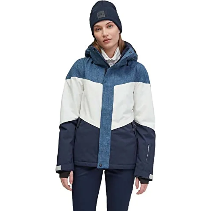 O'Neill Coral Damen Skijacke, wasserdicht, atmungsaktiv, Magma Wärmeisolierung, recyceltes Polyester, Blau, Größe L