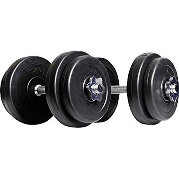 MATCHU Dumbbell Set, verstellbare Kurzhanteln mit 20 kg, Kunststoff, inkl. Schraubverschluss, 2x10 kgGewichte für Krafttraining – Bild 1
