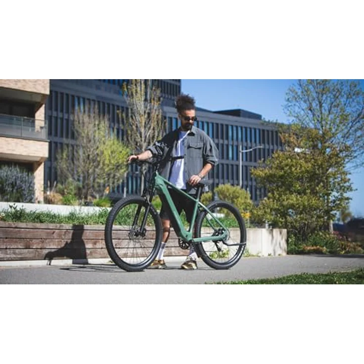 FISCHER E-Bike MONTIS MOVE 01, 29 Zoll, Rahmenhöhe 48 cm, 474 Wh Akku, Heckmotor, SHIMANO 8-Gang Kettenschaltung, grün – Bild 11
