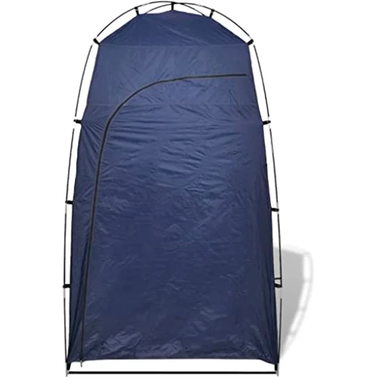 vidaXL Duschzelt Toilettenzelt Umkleidezelt Zelt Beistellzelt Lagerzelt Camping, stabil mit Fiberglas Zeltstangen, praktisch und langlebig, große Tür mit Reißverschluss, beige – Bild 4
