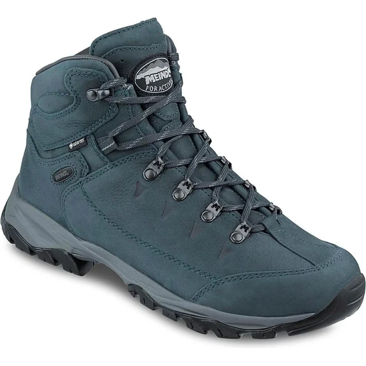 Meindl Ohio 2 GTX, Wanderschuhe aus robustem Leder mit Gore-Tex-Membran, blau, Größe 44.5