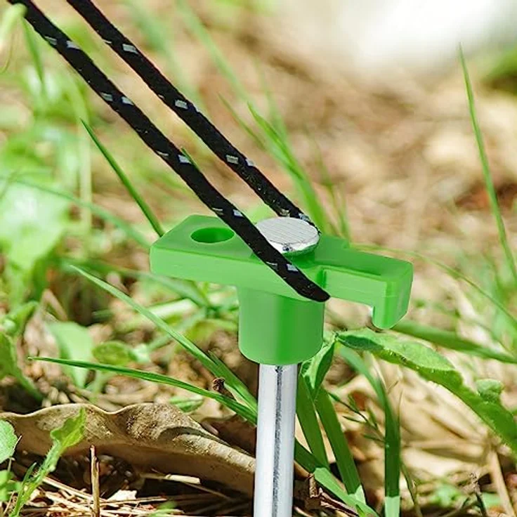 Relaxdays Felsbodenhering 18er Set, Erdanker für harte Böden, 25 cm, rostfreier Stahl, hellgrün, stabile Zeltnägel für Camping – Bild 3