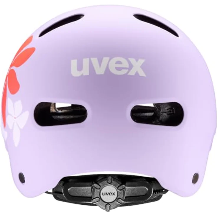 Uvex kid 4 style Kinderhelm, flower lilac matt, 55-58 cm, ABS-Hartschale, EPS, mit Weitenanpassung und Belüftungssystem – Bild 3
