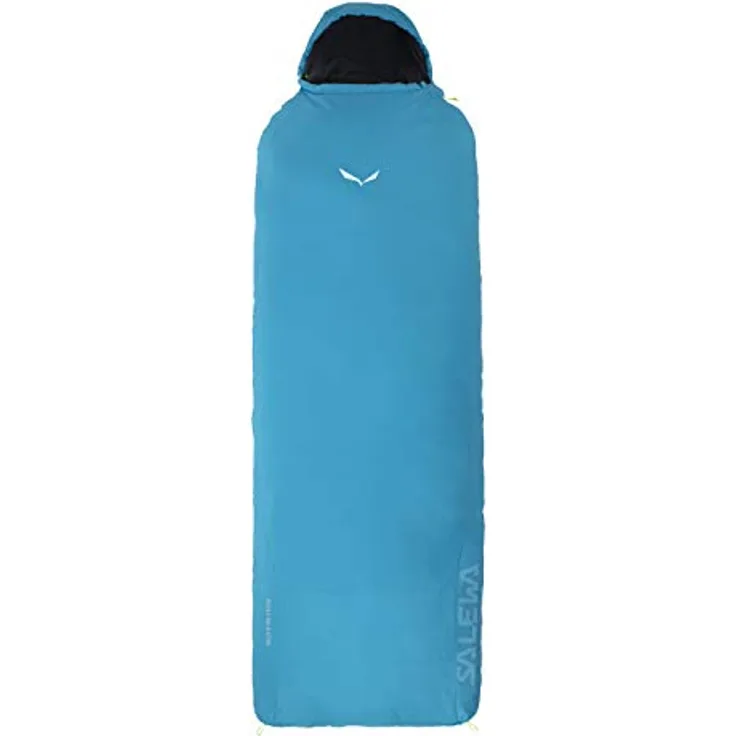 Salewa Micro II 600 Powerloft Schlafsack, Blau, leichter und kompakt verstaubarer Schlafsack für Sommer, Komforttemperatur 17 °C, bis 185 cm Körpergröße