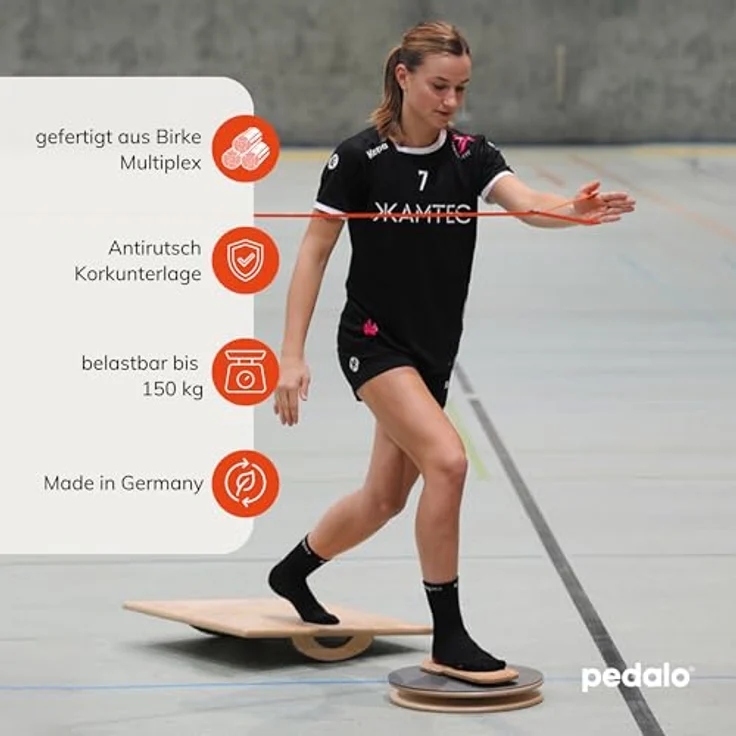 Pedalo Fusstrainer, Balance Trainer zur Unterstützung gesunder Füße, 2 Standbretter aus Birke Multiplex, belastbar bis 150 kg – Bild 3