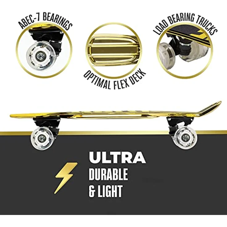 Mondo Skateboard, robustes Design für Anfänger und Fortgeschrittene, schwarz – Bild 3