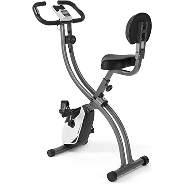 Ultrasport F-Bike 200B, Fahrradtrainer, Heimtrainer, Fitnessbike LCD Trainingscomputer, maximales Benutzergewicht 110 kg, Herzfrequenzmessung, 8 Widerstandsstufen, faltbar, Schwarz/Silber – Bild 1