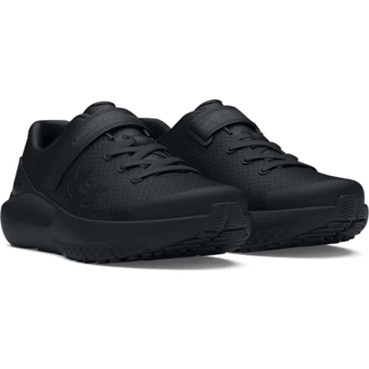 Under Armour BPS Surge 4 AC, Laufschuhe für Kinder, leicht und atmungsaktiv, Klettverschluss, schwarz, Schuhgröße 35 EU – Bild 3
