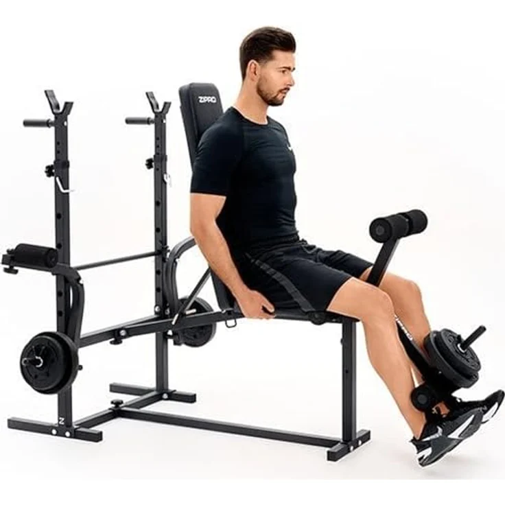 ZIPRO olympisches Hantelbank-Set Ripped, 270kg, Multifunktion Trainingsbank mit verstellbarer Rückenlehne, Beinentwickler und mehr – Bild 2