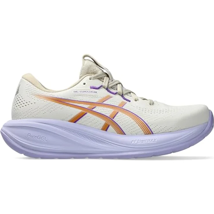 Asics Gel-Cumulus 28, Allround-Laufschuhe für Damen mit hervorragender Dämpfung, Oatmeal/Fresh Air, Größe 39 – Bild 5