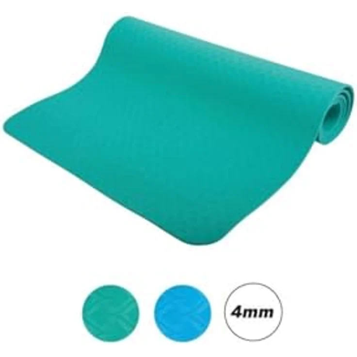 Schildkröt Yogamatte TPE Grün 183x61cm, Rutschfeste Oberfläche, PVC-frei – Bild 2
