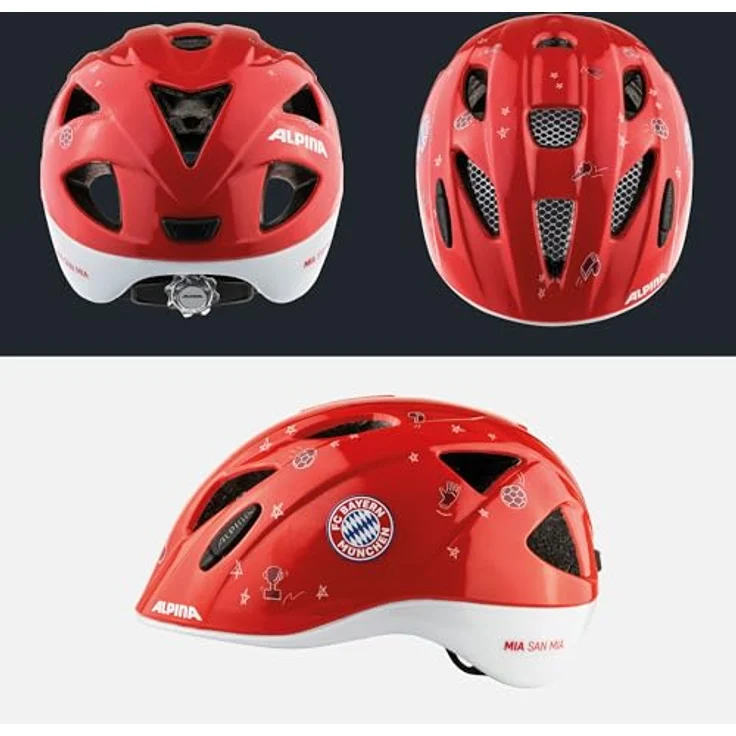 Alpina Kids Ximo Fcb FCB Gloss, Größe 49 - 54 cm - Fahrradhelm, Farbe Rot – Bild 5