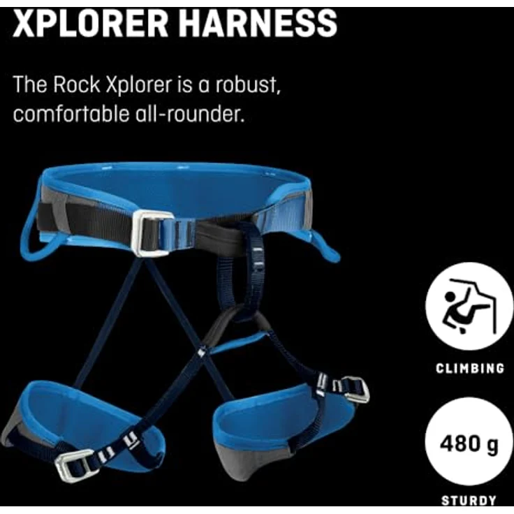 Salewa Xplorer Klettergurt, atmungsaktiver Klettersteig- und Alpinsportgurt mit verstellbaren Beinschlaufen und Dyneema-Einbindeschlaufe – Bild 2