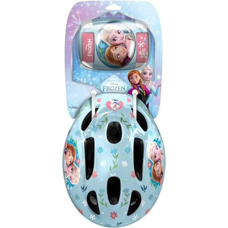 Stamp LA Reine des NEIGES 2, Kinderfahrradhelm mit einstellbaren Tailleneinstellungen, Ellbogen- und Knieschützern, EPS-Struktur, 50-56 cm – Bild 5
