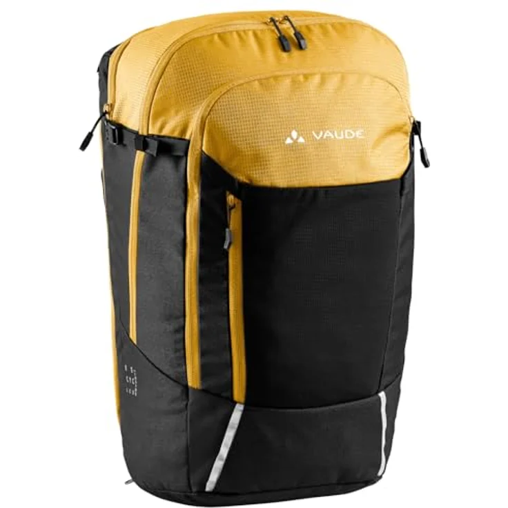 Vaude Cycle 28, Velotasche/Gepäckträgertasche mit Rucksackfunktion, 28 l, gepolstertes Laptopfach, reflektierende Elemente – Bild 1