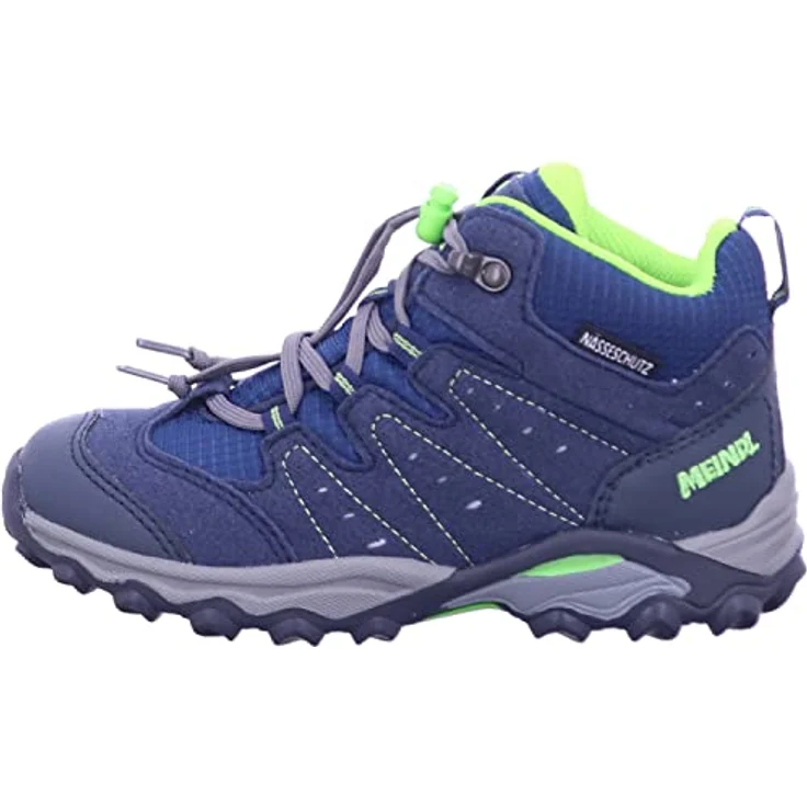 Meindl Tuam Junior Kinder Velour Mesh Trekkingschuhe, blau lemon, Clima-Futter, Air-Active-Best-Fit-Fußbett, knöchelhoch, starkes Profil, 4437125/36 – Bild 2