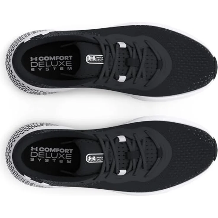 Under Armour HOVR Turbulence, Herren Laufschuhe mit atmungsaktivem Obermaterial, HOVR-Technologie und Gummisohle, Schwarz (44.5) – Bild 4