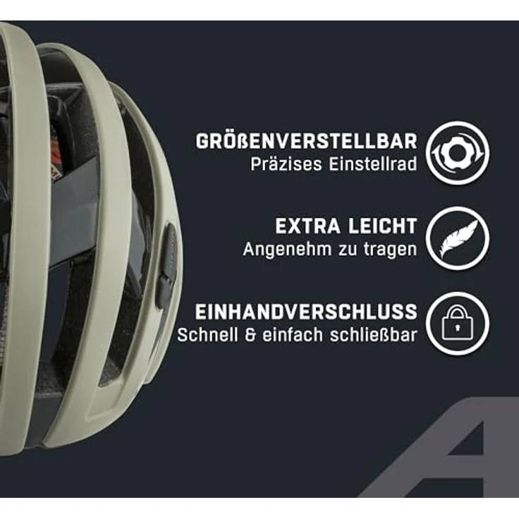 Alpina Ravel Mojave-Sand Matt, Fahrradhelm für Gravel, höhenverstellbares Run-System, antibakterielles Interior, Made in Germany – Bild 3