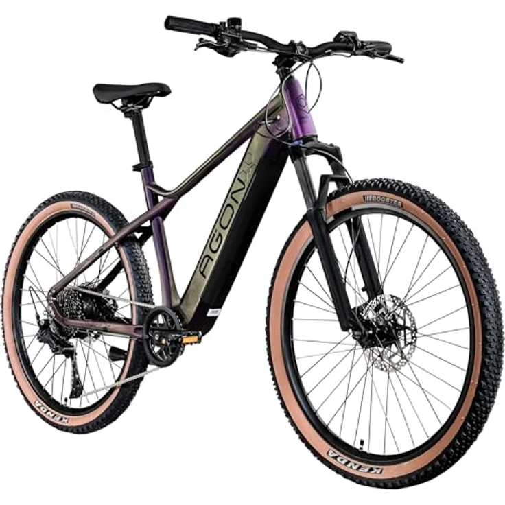 Agon Alpha E Bike Mountainbike Herren oder Damen 27,5 Zoll Pedelec 170 - 190 cm, sunrise black metallic – Bild 2