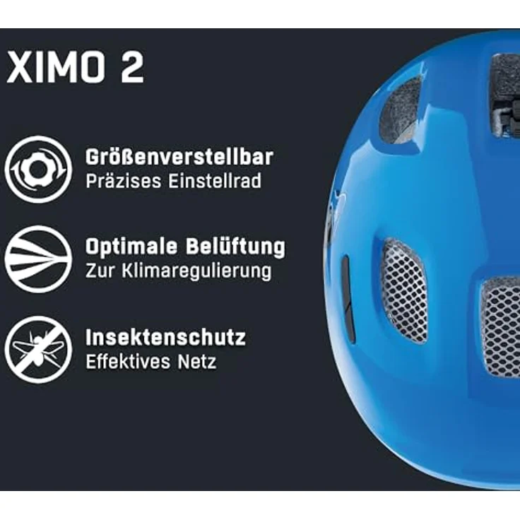 ALPINA Kinder-Helm Ximo 2, ahoi gloss, mit höhenverstellbarem 360° Fitsystem und Inmold-Bauweise für optimalen Sitz und Schutz – Bild 2