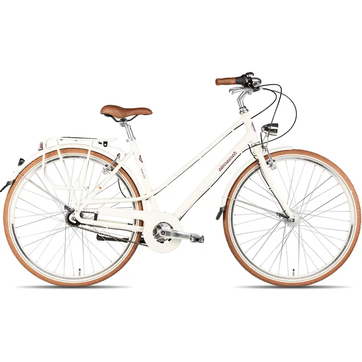 Almrausch Marlies 7 Cityrad, 28 Zoll, Aluminiummaterial, weiß, 55 cm Rahmenhöhe, Nabenschaltung Rücktritt