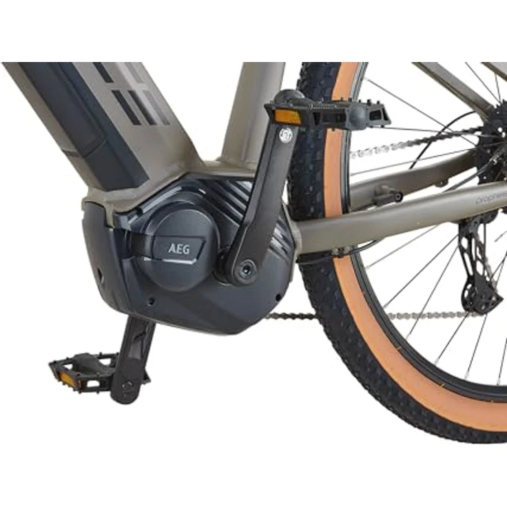 Prophete DICE 3.0 E-MTB 29", AEG 36V Mittelmotor 250W, Shimano 10-Gang Kettenschaltung, 110 km Reichweite, Suntour XCT Federgabel, hydraulische Scheibenbremsen, Grau/Schwarz – Bild 4