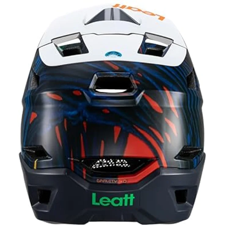 Leatt Gravity 4.0 Fullface Helm, 360° Turbine Technologie, ASTM DH-zertifiziert, Jungle Mehrfarbig, Größe M – Bild 6
