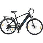 smartEC Trek-28H E-Bike Trekking Herren 250W Hinterradmotor Li-Ion Akku 36V/13Ah Elektrofahrrad 28 Zoll Reichweite 90km bis 25 km/h Trekking City (Schwarz)