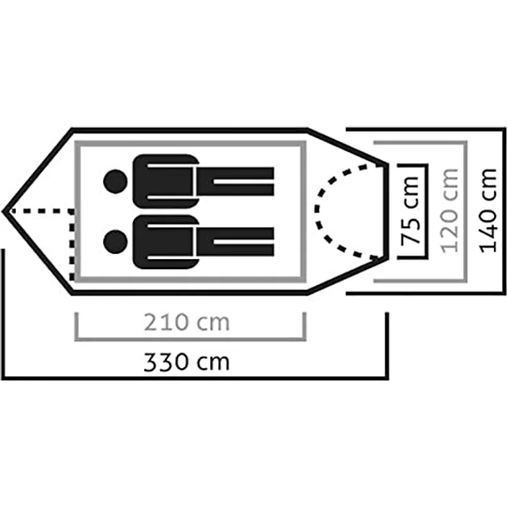 Salewa Sierra Leone II, Kuppelzelt für 2 Personen, 2.90 kg, 3 Jahreszeiten, doppelwandig, mit geräumiger Apside und 5.000 mm Wassersäule – Bild 2