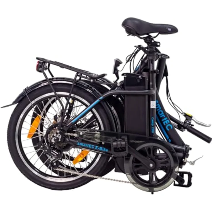 smartEC Camp-20D E-Bike Klapprad 250W Hinterradmotor Li-Ion-Akku 36V/15,6Ah 20 Zoll E-Klapprad E-Faltrad Elektrofahrrad Reichweite 100km bis 25 km/h (Schwarz) - Preisvergleich – Bild 4