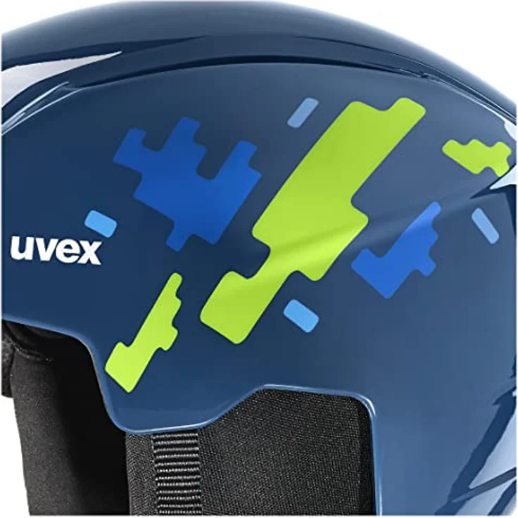 uvex viti Set, leichte Kombination aus Skihelm und Speedy Pro Skibrille für Kinder, blue puzzle, 46-50 cm, 100% UV-Schutz, beschlagfreie Sicht – Bild 3