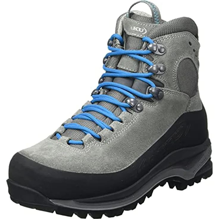 AKU SUPERALP GTX Damen Wanderschuhe, atmungsaktiv und wasserdicht, Light Grey/Turquoise, Größe 41.5