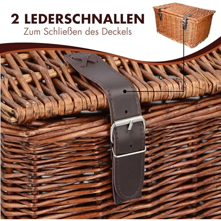 OTTO Fahrradkorb Bäckerkorb, geräumiger Weidenkorb mit Lederriemen, nachhaltig und sicher verstaut – Bild 4