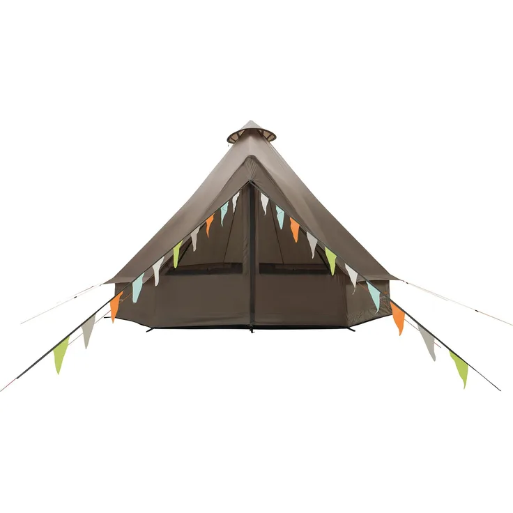Easy Camp Vaulen Tipi Zelt für 7 Personen, 10.80 kg, mit Netzfenstern und Lüftungsöffnungen, ideal für Gruppen-Camping