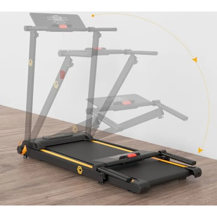 Urevo Laufband mit HIIT-Laufeinstellungen, leiser Motor und rutschfestem Gürtel, 16 Zoll breite Lauffläche – Bild 2